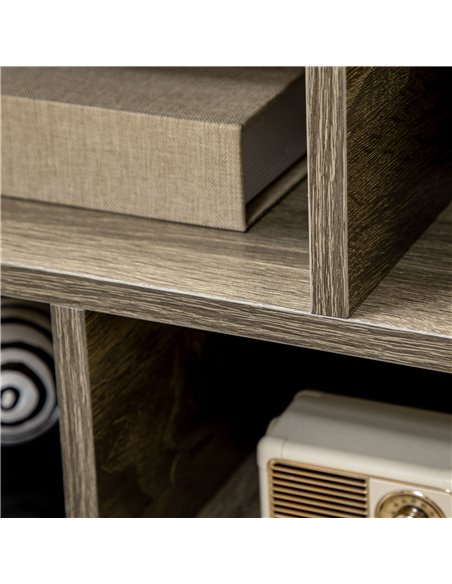 HOMCOM Square Coffee Tables for Living Room, Modern Cocktail Table with Multiple Storage Shelves, 70 x 70 x 36.5 cm, Grey - pic 7351 | FastDaddyshop