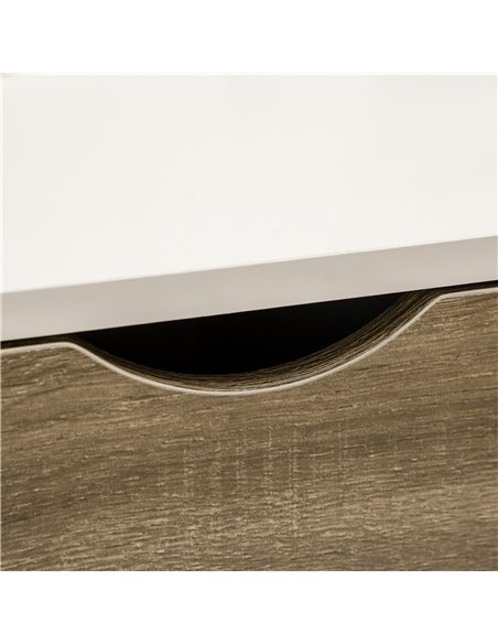 HOMCOM Coffee Table, Modern Tea Table with Open Storage Shelves, Two Drawers and Solid Wood Legs, Coffee Tables for Living Room, - pic 7368 | FastDaddyshop