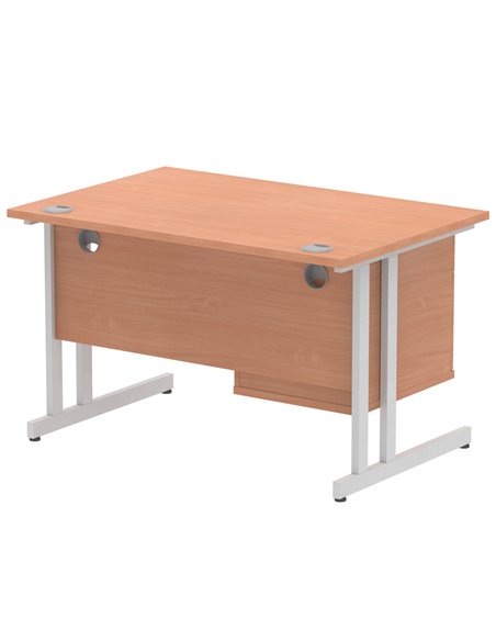 Dynamic Impulse 1200 x 800mm Straight Office Desk Beech Top Cantilever 1 x 2 Drawer Fixed Pedestal MI001688 - pic 74077 | FastDaddyshop