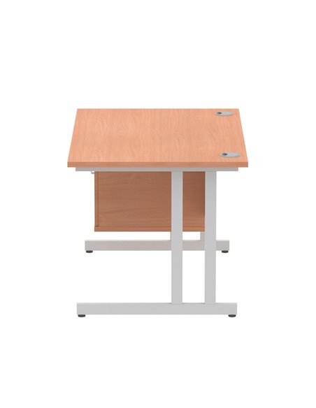 Dynamic Impulse 1200 x 800mm Straight Office Desk Beech Top Cantilever 1 x 2 Drawer Fixed Pedestal MI001688 - pic 74080 | FastDaddyshop