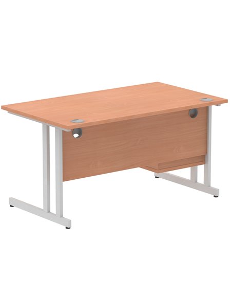 Dynamic Impulse 1400 x 800mm Straight Office Desk Beech Top Cantilever 1 x 2 Drawer Fixed Pedestal MI001689 - pic 74087 | FastDaddyshop