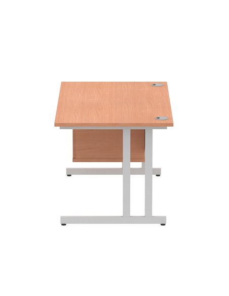 Dynamic Impulse 1400 x 800mm Straight Office Desk Beech Top Cantilever 1 x 2 Drawer Fixed Pedestal MI001689 - pic 74088 | FastDaddyshop