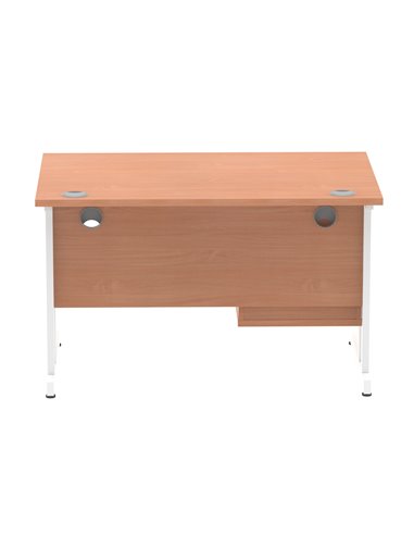Dynamic Impulse 1200 x 800mm Straight Office Desk Beech Top Cantilever 1 x 2 Drawer Fixed Pedestal MI001692