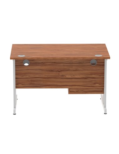 Dynamic Impulse 1200 x 800mm Straight Office Desk Walnut Top Cantilever 1 x 2 Drawer Fixed Pedestal MI001919