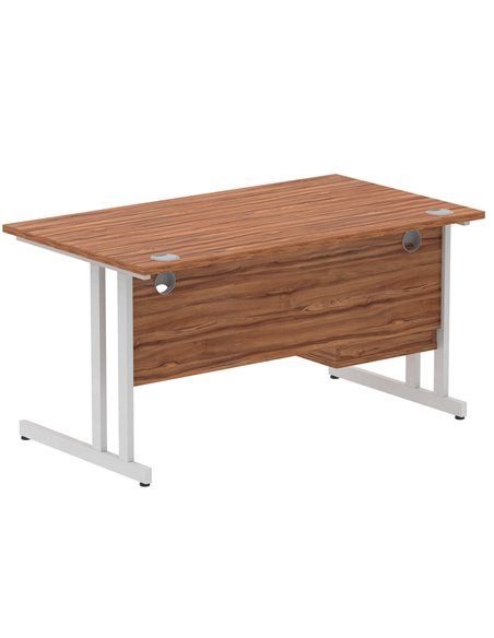 Dynamic Impulse 1400 x 800mm Straight Office Desk Walnut Top Cantilever 1 x 2 Drawer Fixed Pedestal MI001920 - pic 74229 | FastDaddyshop