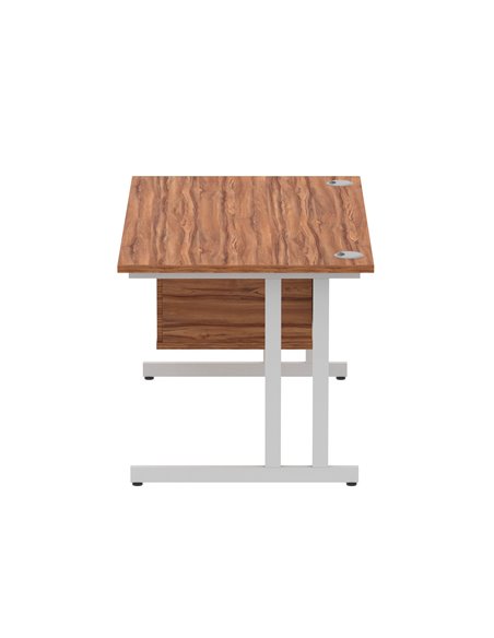 Dynamic Impulse 1400 x 800mm Straight Office Desk Walnut Top Cantilever 1 x 2 Drawer Fixed Pedestal MI001920 - pic 74230 | FastDaddyshop