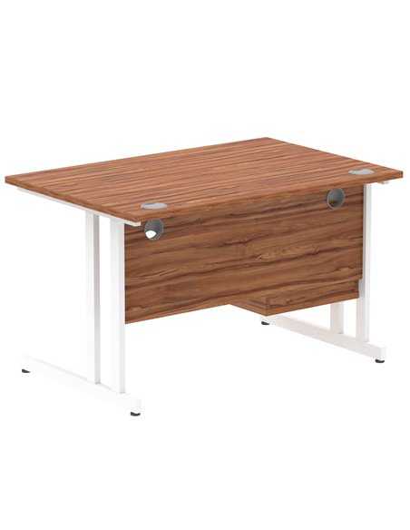 Dynamic Impulse 1200 x 800mm Straight Office Desk Walnut Top Cantilever 1 x 2 Drawer Fixed Pedestal MI001923 - pic 74241 | FastDaddyshop