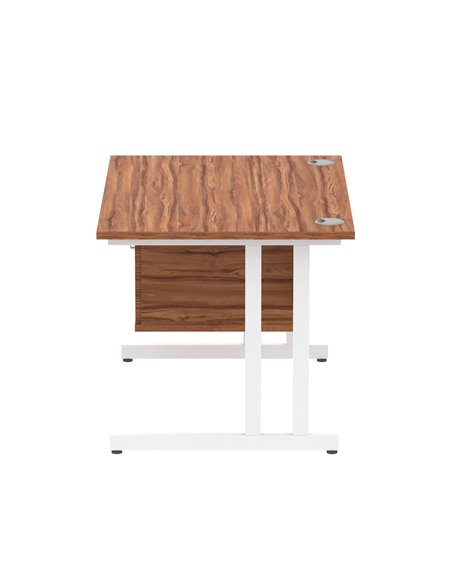 Dynamic Impulse 1200 x 800mm Straight Office Desk Walnut Top Cantilever 1 x 2 Drawer Fixed Pedestal MI001923 - pic 74242 | FastDaddyshop