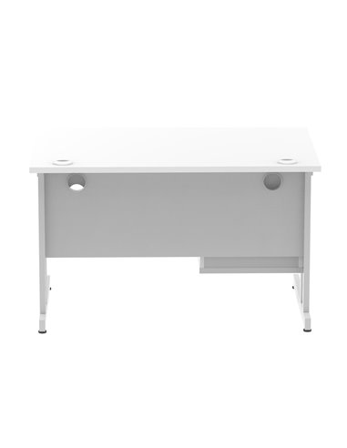 Dynamic Impulse 1200 x 800mm Straight Office Desk White Top Cantilever 1 x 2 Drawer Fixed Pedestal MI002205