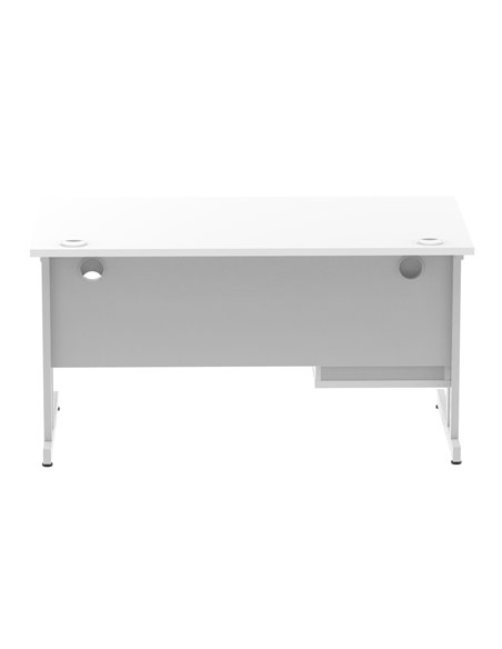 Dynamic Impulse 1400 x 800mm Straight Office Desk White Top Cantilever 1 x 2 Drawer Fixed Pedestal MI002206 - pic 74372 | FastDaddyshop