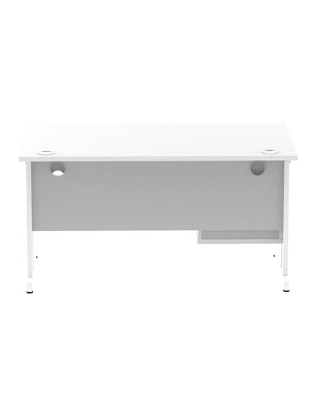 Dynamic Impulse 1400 x 800mm Straight Office Desk White Top Cantilever 1 x 2 Drawer Fixed Pedestal MI002210 - pic 74392 | FastDaddyshop
