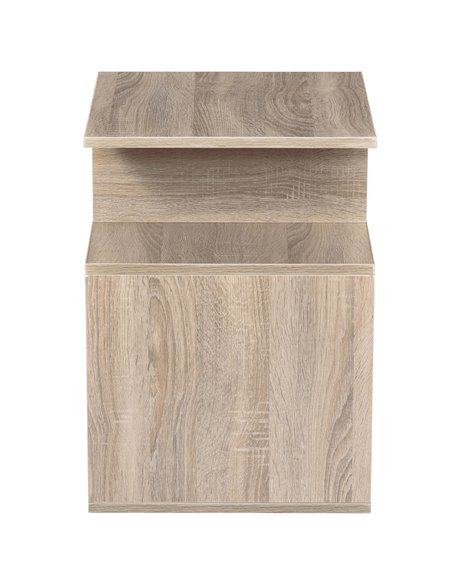 HOMCOM Side Table, 3 Tier End Table with Open Storage Shelves, Living Room Coffee Table Organiser Unit, Oak Colour - pic 7450 | FastDaddyshop