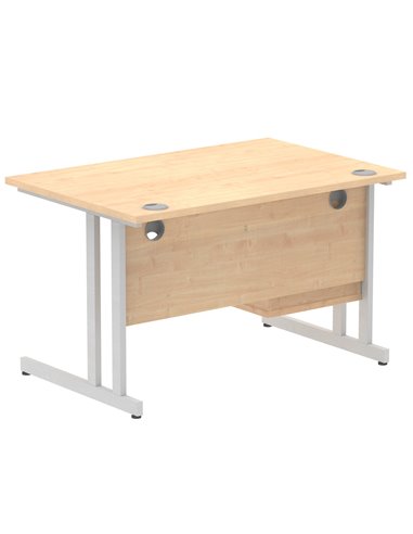 Dynamic Impulse 1200 x 800mm Straight Office Desk Maple Top Cantilever 1 x 2 Drawer Fixed Pedestal MI002431