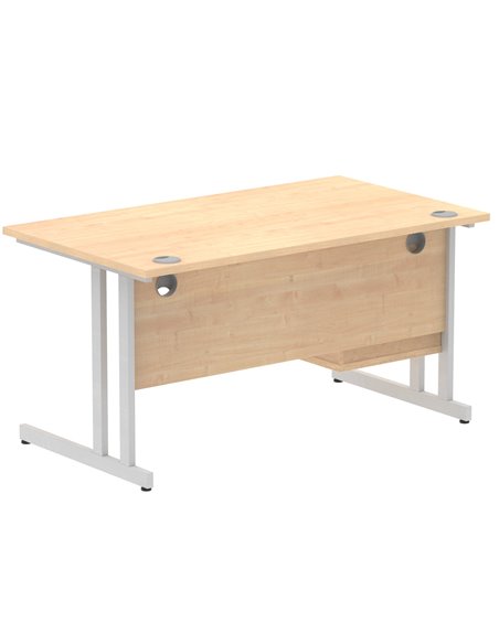 Dynamic Impulse 1400 x 800mm Straight Office Desk Maple Top Cantilever 1 x 2 Drawer Fixed Pedestal MI002432 - pic 74517 | FastDaddyshop