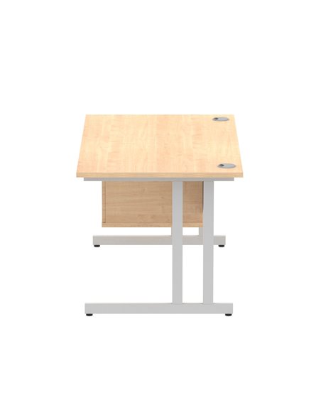 Dynamic Impulse 1400 x 800mm Straight Office Desk Maple Top Cantilever 1 x 2 Drawer Fixed Pedestal MI002432 - pic 74518 | FastDaddyshop