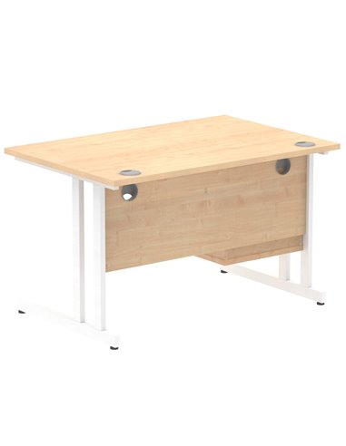 Dynamic Impulse 1200 x 800mm Straight Office Desk Maple Top Cantilever 1 x 2 Drawer Fixed Pedestal MI002435
