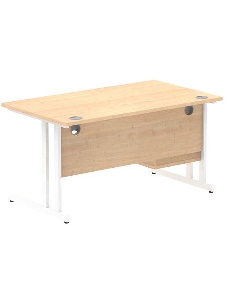 Dynamic Impulse 1400 x 800mm Straight Office Desk Maple Top Cantilever 1 x 2 Drawer Fixed Pedestal MI002436 - pic 74537 | FastDaddyshop