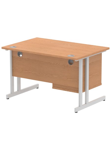 Dynamic Impulse 1200 x 800mm Straight Office Desk Oak Top Cantilever 1 x 2 Drawer Fixed Pedestal MI002657 - pic 74650 | FastDaddyshop