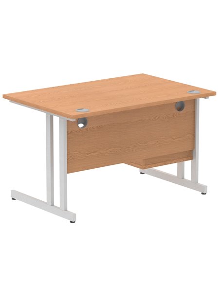 Dynamic Impulse 1200 x 800mm Straight Office Desk Oak Top Cantilever 1 x 2 Drawer Fixed Pedestal MI002657 - pic 74652 | FastDaddyshop
