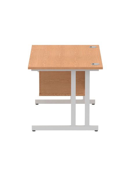 Dynamic Impulse 1200 x 800mm Straight Office Desk Oak Top Cantilever 1 x 2 Drawer Fixed Pedestal MI002657 - pic 74653 | FastDaddyshop