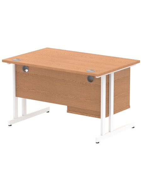 Dynamic Impulse 1200 x 800mm Straight Office Desk Oak Top Cantilever 1 x 2 Drawer Fixed Pedestal MI002661 - pic 74670 | FastDaddyshop