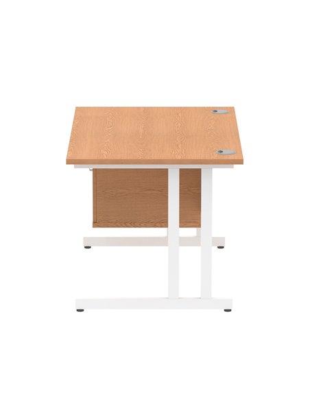 Dynamic Impulse 1200 x 800mm Straight Office Desk Oak Top Cantilever 1 x 2 Drawer Fixed Pedestal MI002661 - pic 74673 | FastDaddyshop