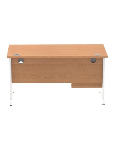 Dynamic Impulse 1400 x 800mm Straight Office Desk Oak Top Cantilever 1 x 2 Drawer Fixed Pedestal MI002662