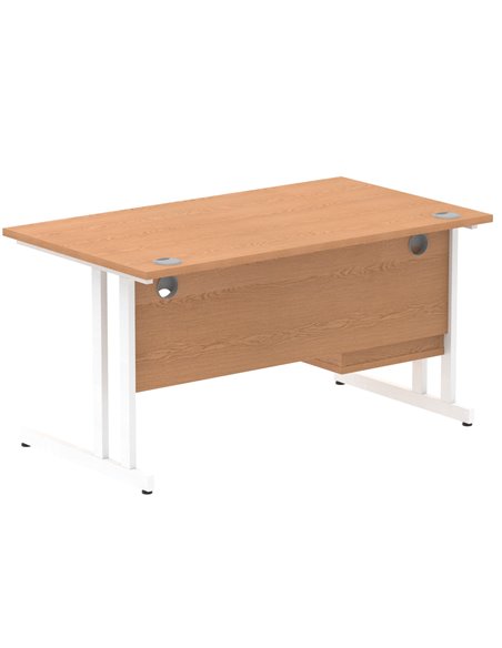 Dynamic Impulse 1400 x 800mm Straight Office Desk Oak Top Cantilever 1 x 2 Drawer Fixed Pedestal MI002662 - pic 74680 | FastDaddyshop