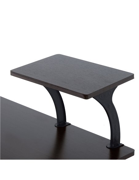 HOMCOM Computer Desk with Display Stand, Executive Wooden PC Tray Table Home Office Storage Workstation - pic 7484 | FastDaddyshop
