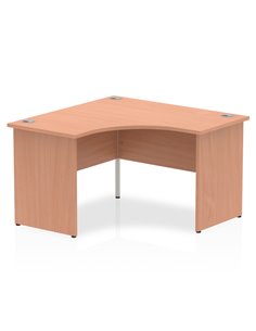 Dynamic Impulse 1200mm Corner Office Desk Beech Top Panel End Leg I000384