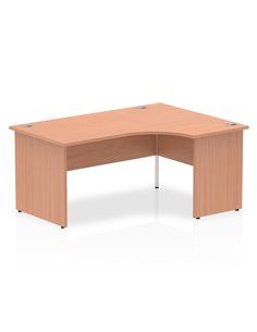 Dynamic Impulse 1600mm Right Crescent Office Desk Beech Top Panel End Leg I000388