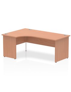 Dynamic Impulse 1800mm Left Crescent Office Desk Beech Top Panel End Leg I000389