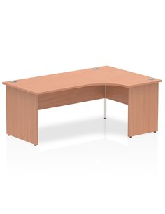Dynamic Impulse 1800mm Right Crescent Office Desk Beech Top Panel End Leg I000390