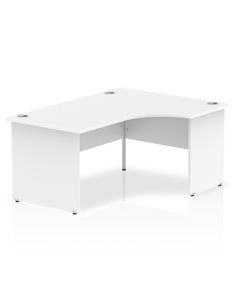 Dynamic Impulse 1600mm Right Crescent Office Desk White Top Panel End Leg I000410