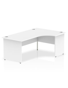 Dynamic Impulse 1800mm Right Crescent Office Desk White Top Panel End Leg I000412