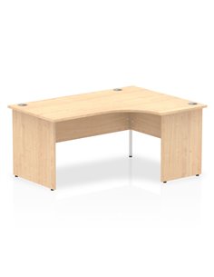 Dynamic Impulse 1600mm Right Crescent Office Desk Maple Top Panel End Leg I000454