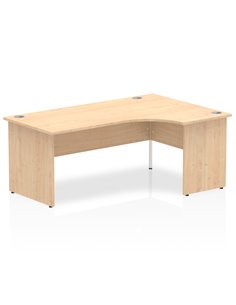 Dynamic Impulse 1800mm Right Crescent Office Desk Maple Top Panel End Leg I000456
