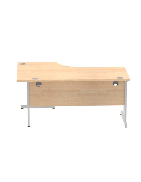 Dynamic Impulse 1600mm Left Crescent Office Desk Maple Top Silver Cable Managed Leg I000529 - pic 74919 | FastDaddyshop