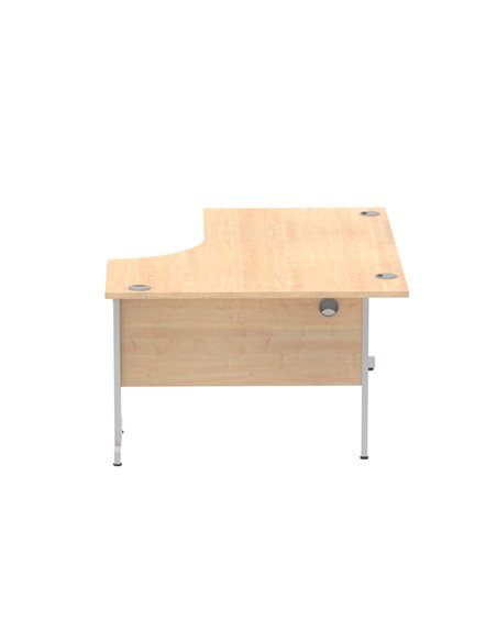 Dynamic Impulse 1600mm Left Crescent Office Desk Maple Top Silver Cable Managed Leg I000529 - pic 74921 | FastDaddyshop