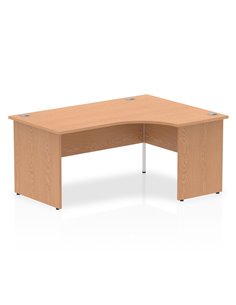 Dynamic Impulse 1600mm Right Crescent Office Desk Oak Top Panel End Leg I000845