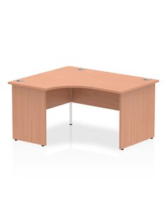 Dynamic Impulse 1400mm Left Crescent Office Desk Beech Top Panel End Leg I003866