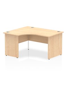 Dynamic Impulse 1400mm Left Crescent Office Desk Maple Top Panel End Leg I003868