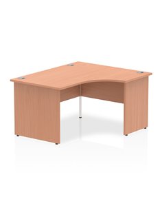 Dynamic Impulse 1400mm Right Crescent Office Desk Beech Top Panel End Leg I003872