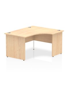 Dynamic Impulse 1400mm Right Crescent Office Desk Maple Top Panel End Leg I003874
