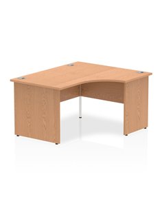 Dynamic Impulse 1400mm Right Crescent Office Desk Oak Top Panel End Leg I003875