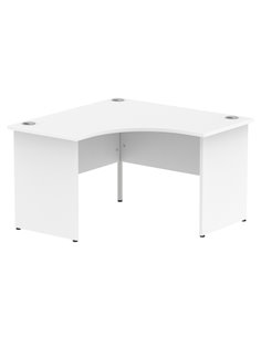 Dynamic Impulse 1200mm Corner Office Desk White Top Panel End Leg MI000406