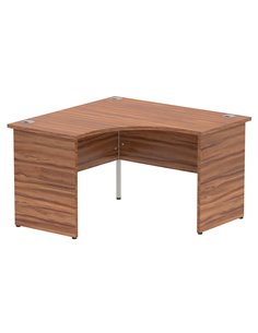 Dynamic Impulse 1200mm Corner Office Desk Walnut Top Panel End Leg MI002127