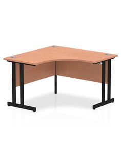 Dynamic Impulse 1200mm Corner Desk Beech Top Black Cantilever Leg MI003192
