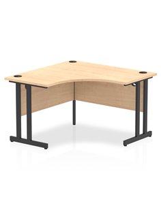 Dynamic Impulse 1200mm Corner Desk Maple Top Black Cantilever Leg MI003222