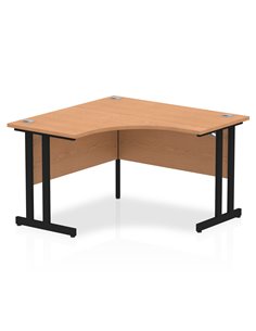 Dynamic Impulse 1200mm Corner Desk Oak Top Black Cantilever Leg MI003282